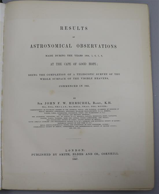 Herschell, John Frederick William - Results of Astronomical Observations made during 1834-8,